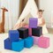 12-Piece Soft PU Foam Cube Blocks Stacking Crawling and Playroom Fun for Kids